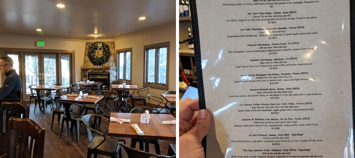 The Villa Menu